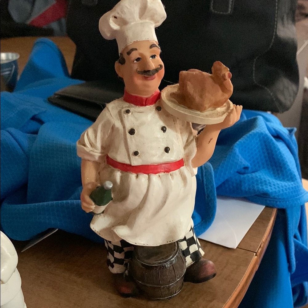 Chef Figurine with Roast Chicken